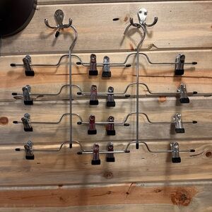 Lot of 2 four tier skirt and trouser hangers